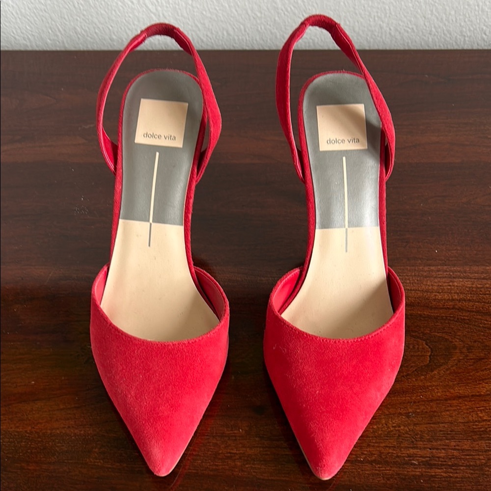 Dolce Vita Women's Red Slingback Heels